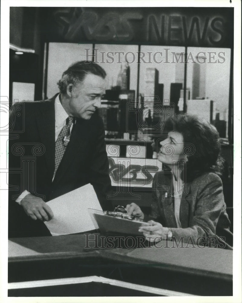 1984 Press Photo Actor Ed Flanders, Kathryn Walker in &quot;Special Bulletin&quot; Movie- Historic Images