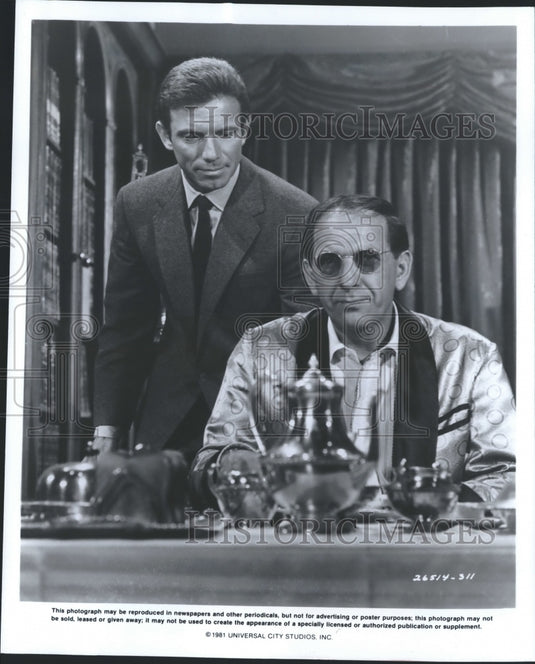 1981 Press Photo Tony Franciosa and Jack Klugman. Fame Is The Name Of The Game.- Historic Images