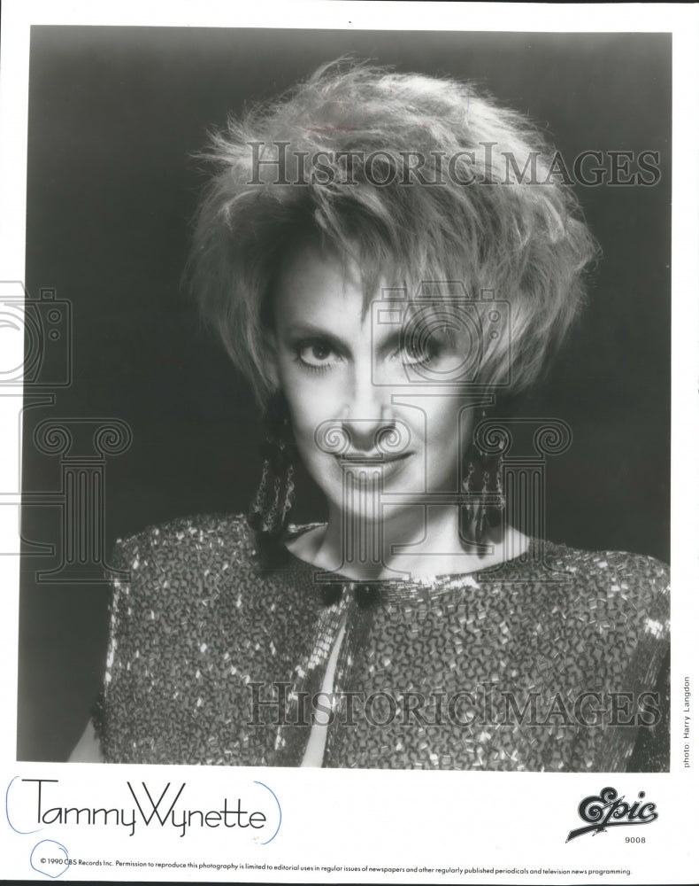 1991 Press Photo Country Singer Tammy Wynette - mjp13901- Historic Images