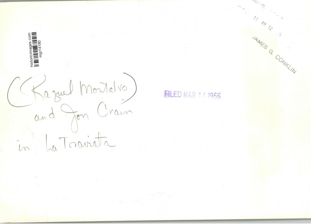 1966 Press Photo Raquel Montalvo and Jon Crain in LaTraviata. - mjp14180