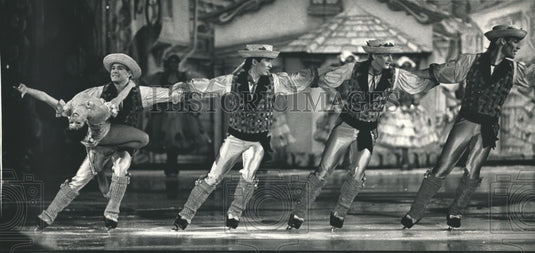 1988 Press Photo Skaters in Walt Disney's Magic Kingdom on Ice, Wisconsin- Historic Images