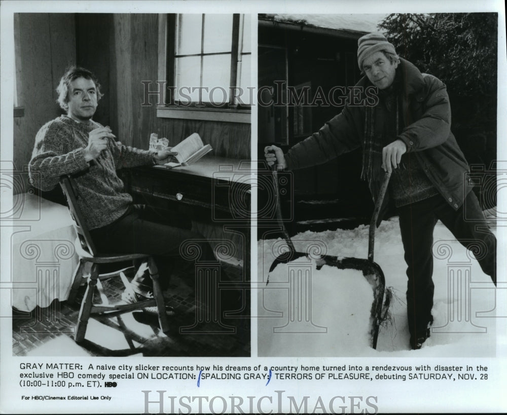 1992 Press Photo Actor Spalding Gray in &quot;Terrors of Pleasure&quot; - mjp15403- Historic Images