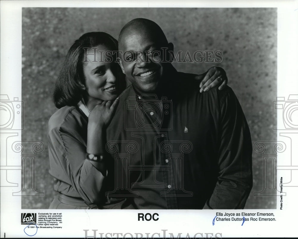 1991 Press Photo Actors Charles Dutton & Ella Joyce in Fox's "ROC" - mjp15528- Historic Images