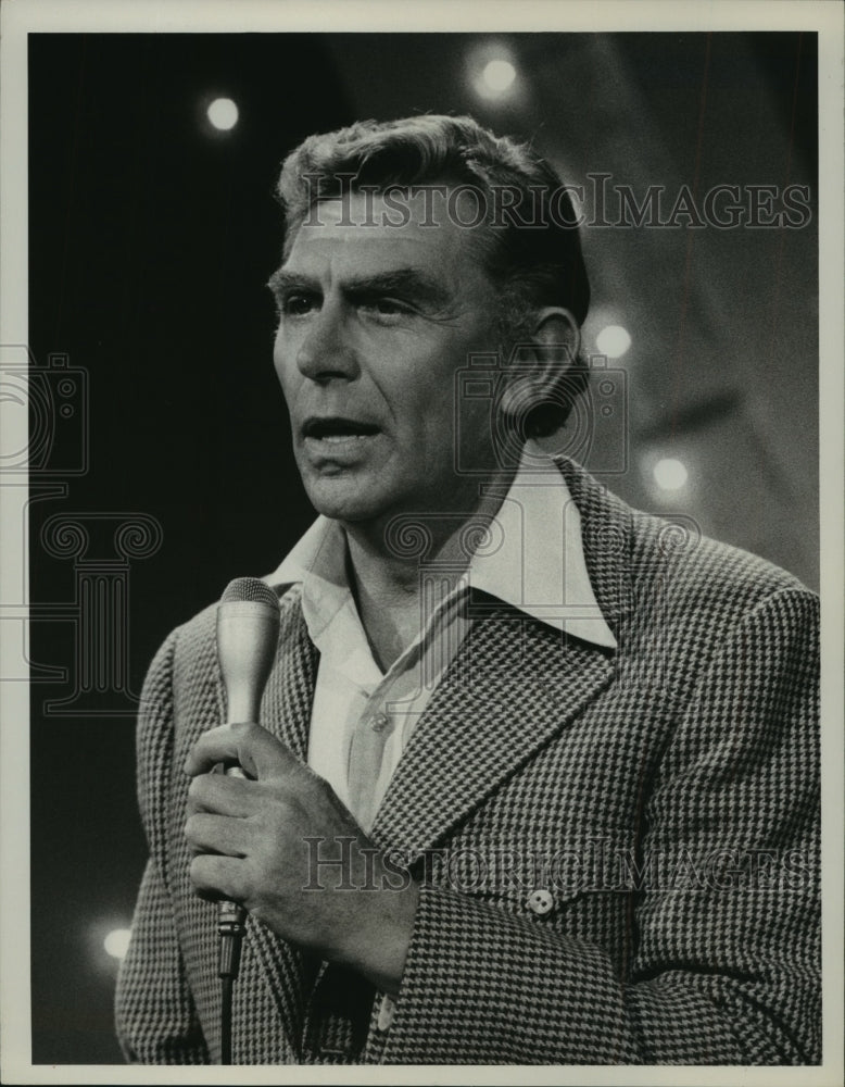 1976 Press Photo Andy Griffith on &quot;Easy Does It&quot; starring Frankie Avalon- Historic Images