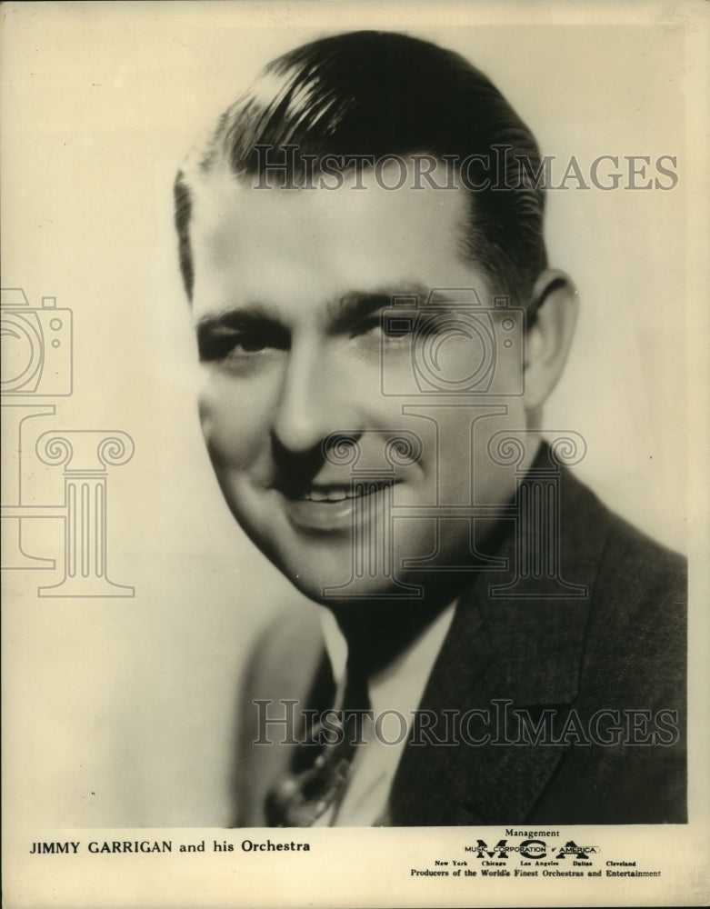 1938 Press Photo Jimmy Garrigan and his Orchestra. - mjp16544- Historic Images