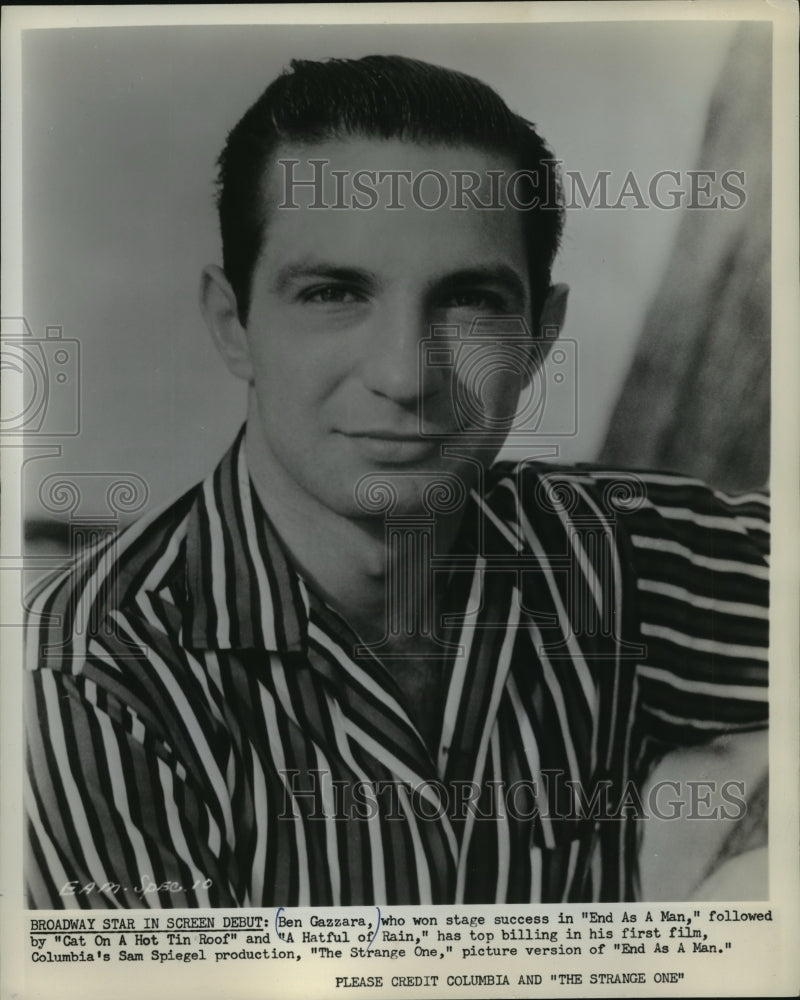 1964 Press Photo Ben Gazzara will star in the film debut, &quot;The Strange One.&quot;- Historic Images