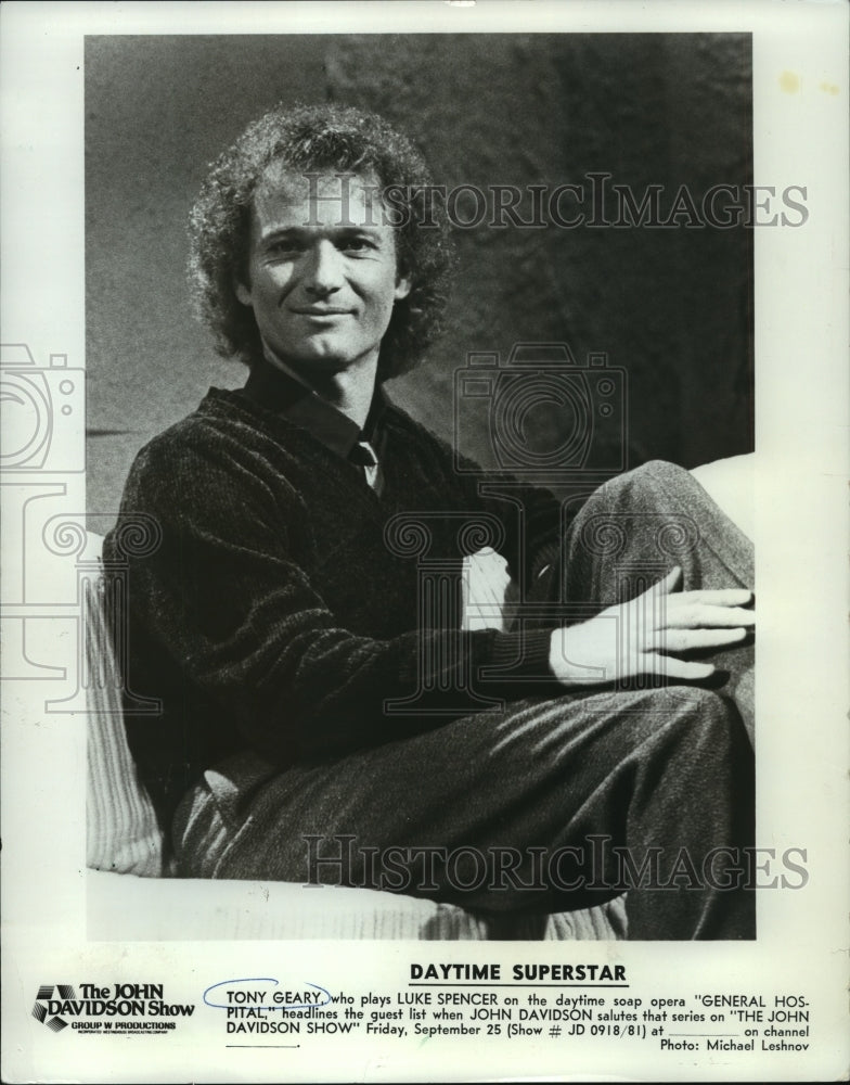 1983 Press Photo Tony Geary as Luke Spencer in &quot;General Hospital - mjp16770- Historic Images