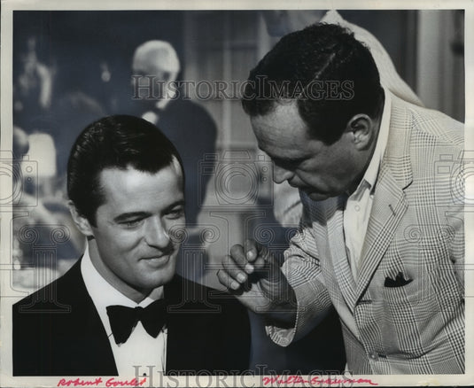 1966 Press Photo Bob Goblet gets tips from creator of Blue Light, Walter Grauman- Historic Images