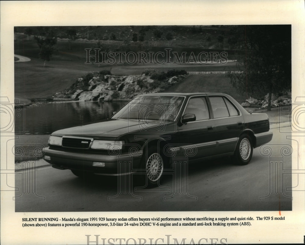1991 Press Photo New Mazda 929 S, luxury sedan - mjp17431- Historic Images