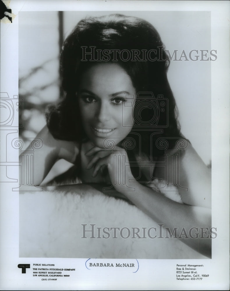 1969 Press Photo Singer Barbara McNair- Historic Images