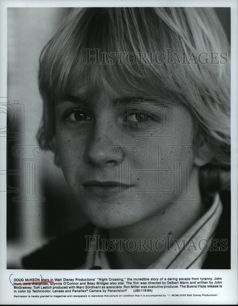 Press Photo Doug McKeon stars in "Night Crossing" by Walt Disney Productions- Historic Images