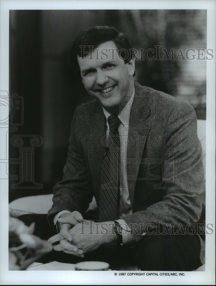 1987 Press Photo Charles Gibson, ABC TV - mjp18622- Historic Images