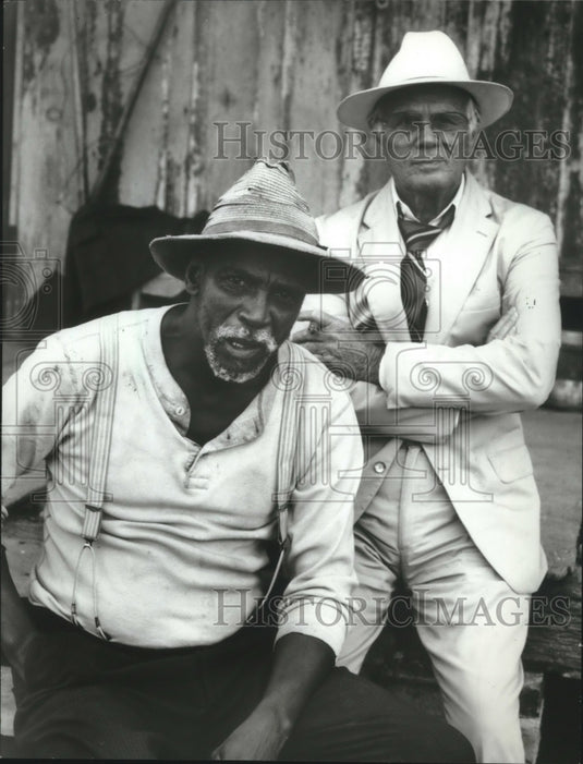 1987 Press Photo Actor Louis Gossett Junior With Co-Star - mjp19673- Historic Images