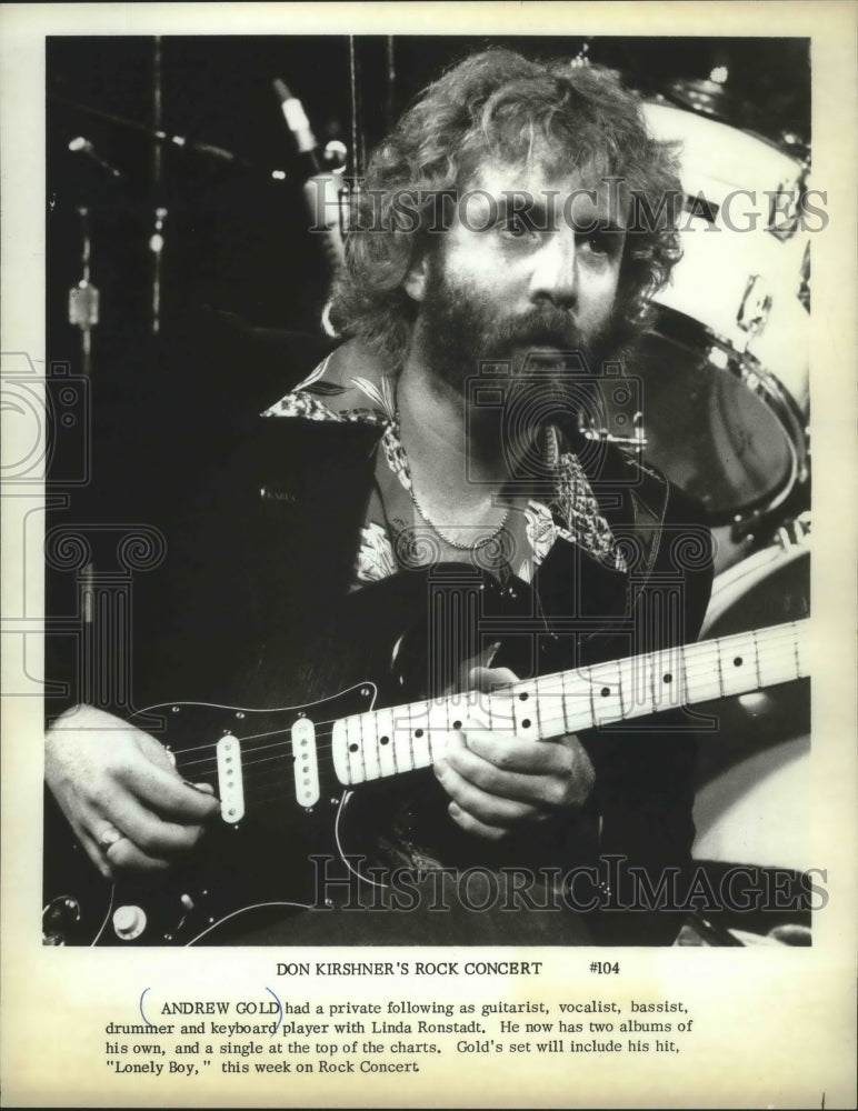 1977 Press Photo Andrew Gold, musician - mjp20068- Historic Images