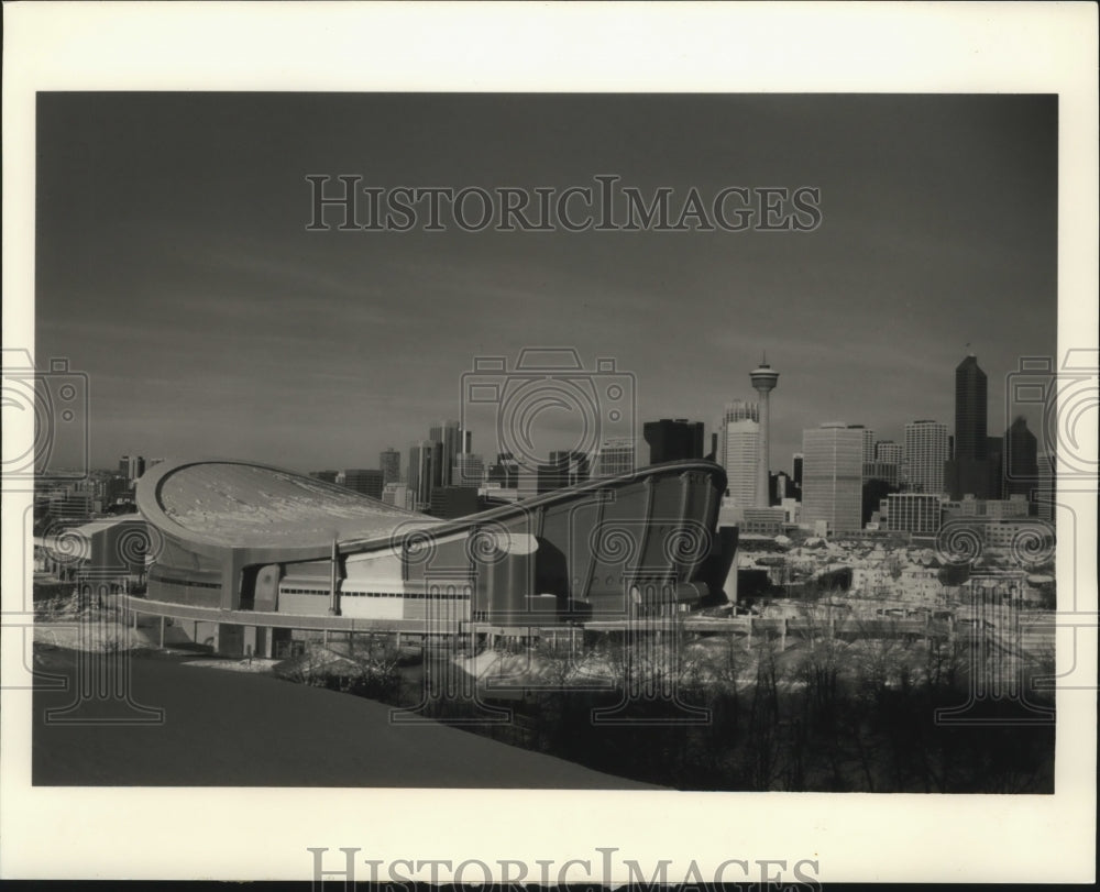 1987 Press Photo Galgary&#39;s Saddledome, site of the 1988 Olympic competitions- Historic Images