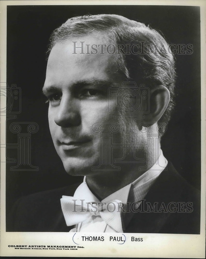 1970 Press Photo Thomas Paul, Bass singer- Historic Images