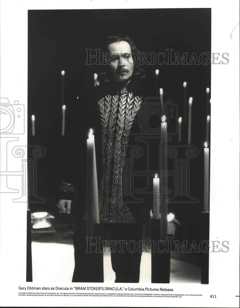 1992 Press Photo Actor Gary Oldman as Dracula in &quot;Bram Stoker&#39;s Dracula&quot;- Historic Images