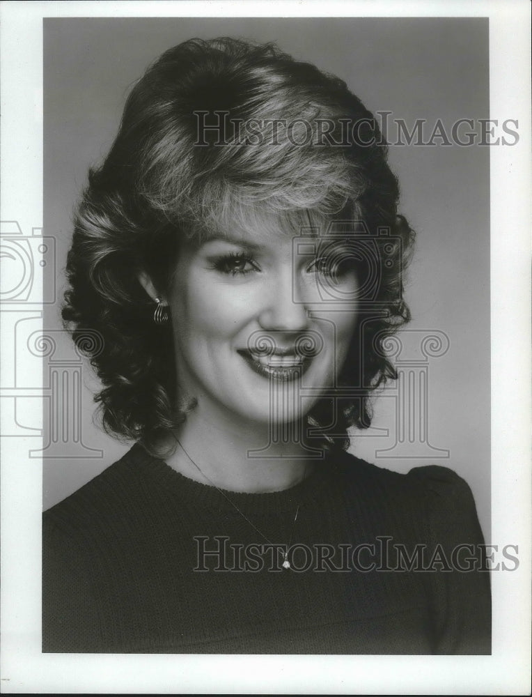 1985 Press Photo Mary Hart Of &#39;Entertainment Tonight&#39; - mjp21536- Historic Images