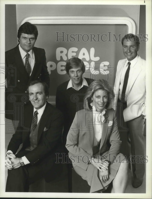 1981 Press Photo Sarah Purcell, John Barbour & Bill Rafferty on Real People.- Historic Images