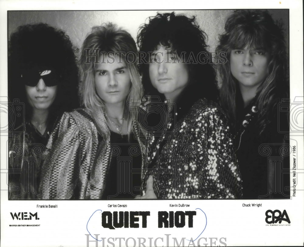 1986 Press Photo Quiet Riot band photo - mjp22337- Historic Images