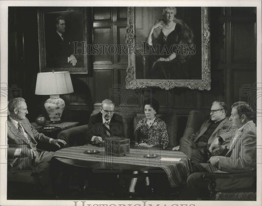 1973 Press Photo Governor Nelson Rockefeller With Brothers And Sister