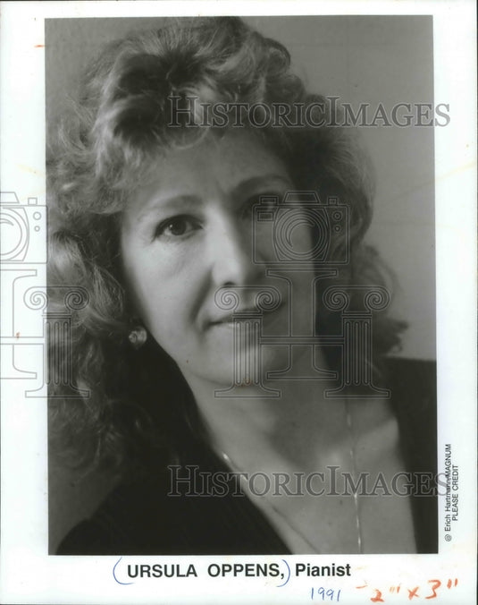 1991 Press Photo Pianist Ursula Oppens - mjp23037- Historic Images