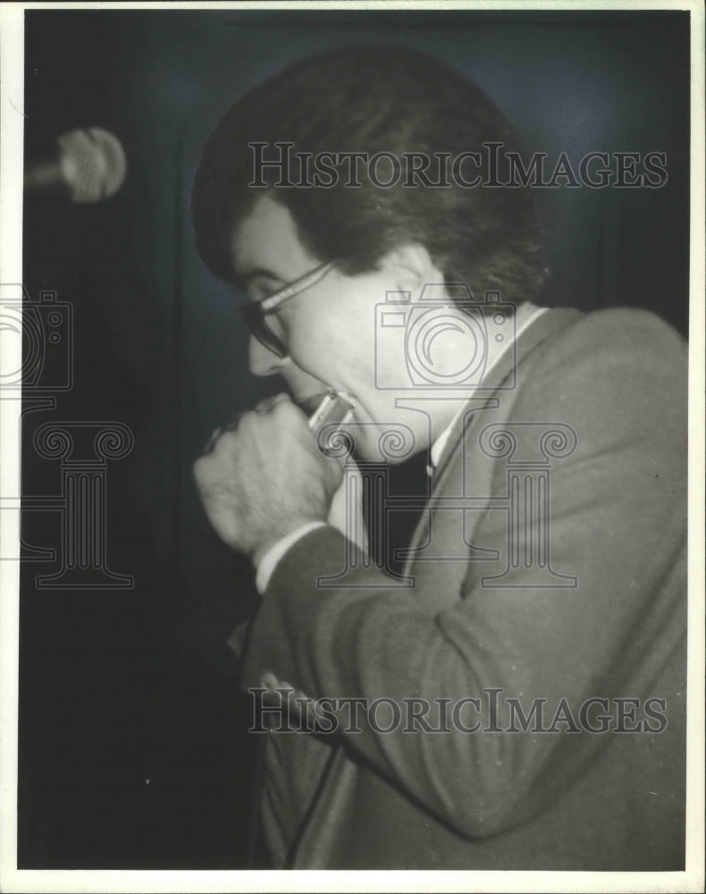 1982 Press Photo Madison Slim of rock band Night Crawlers, Milwaukee - mjp24535- Historic Images