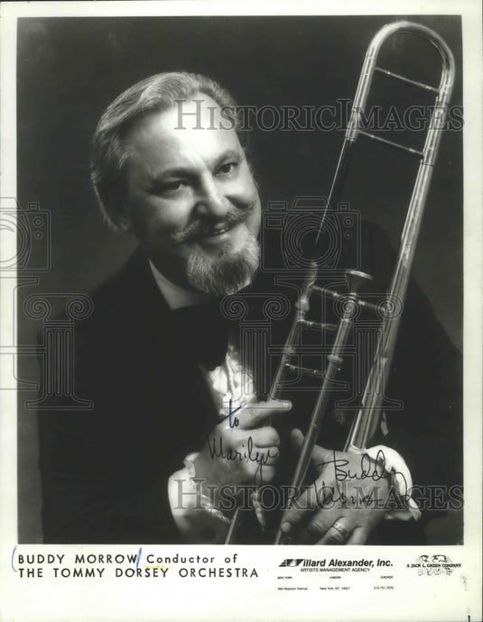 1987 Press Photo Conductor Of The Tommy Dorsey Orchestra Buddy Morrow- Historic Images