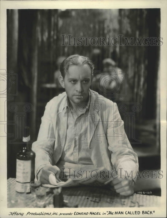 1932 Press Photo Conrad Nagel in scene from "The Man Called Back"- Historic Images