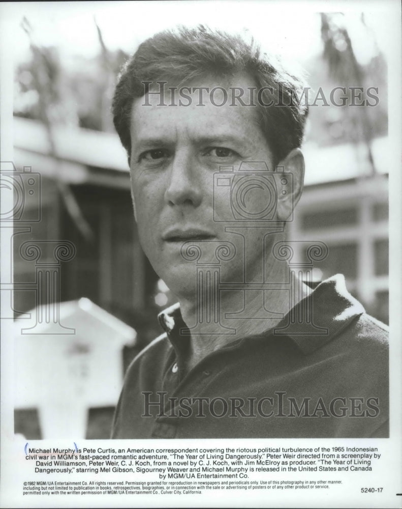 1982 Press Photo Actor Michael Murphy in &quot;The Year of Living Dangerously&quot; Movie- Historic Images