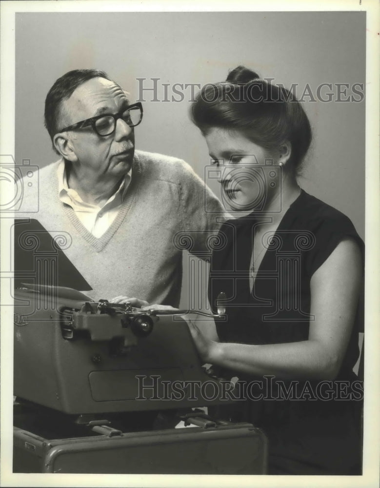 1979 Press Photo Actress Kate Mulgrew at Typwriter - mjp25071- Historic Images