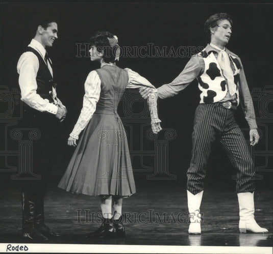 1984 Press Photo Ballet Company performs "Rodeo", Milwaukee. - mjp25605- Historic Images