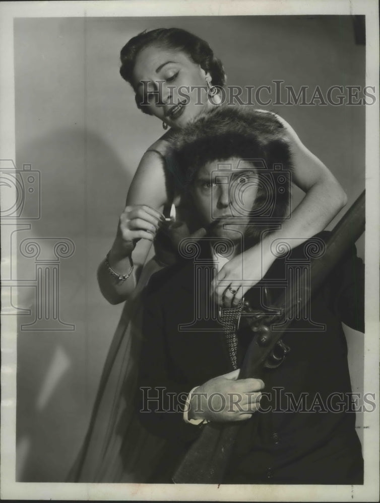 1953 Press Photo Peter Lind Hayes and Mary Healy in The Marshal of Misery Gulch.- Historic Images