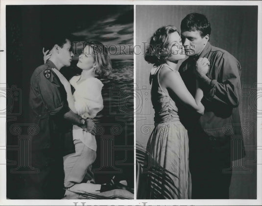 1993 Press Photo Jenny Robertson, Ted Marcoux & Nick Mancuso in MESSAGE FROM NAM- Historic Images