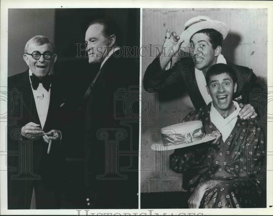 1950 Press Photo Bob Hope & others on "Who Makes the World Laugh?" on NBC-TV- Historic Images