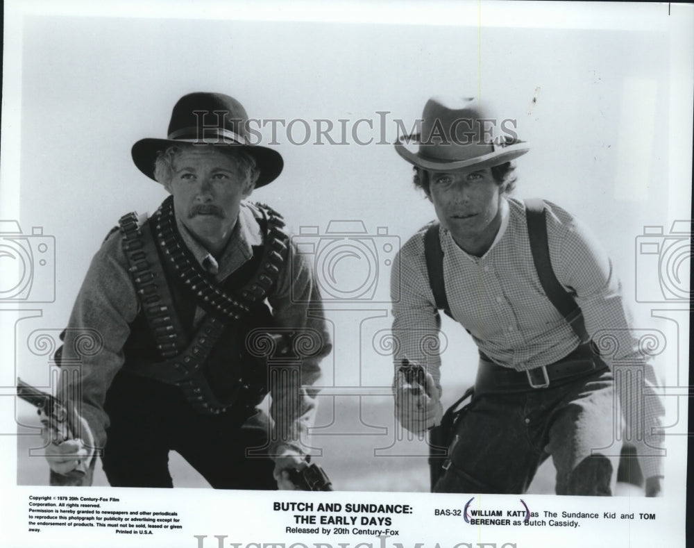 1979 Press Photo Actors William Katt and Tom Berenger in &quot;Butch and Sundance&quot;- Historic Images