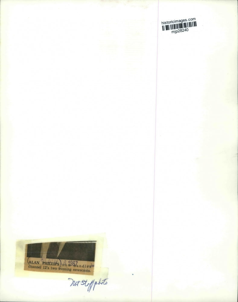 1967 Press Photo Alan Phillips of Channel 12 News