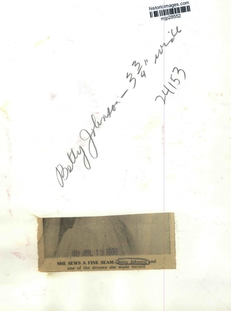1958 Press Photo Betty Johnson