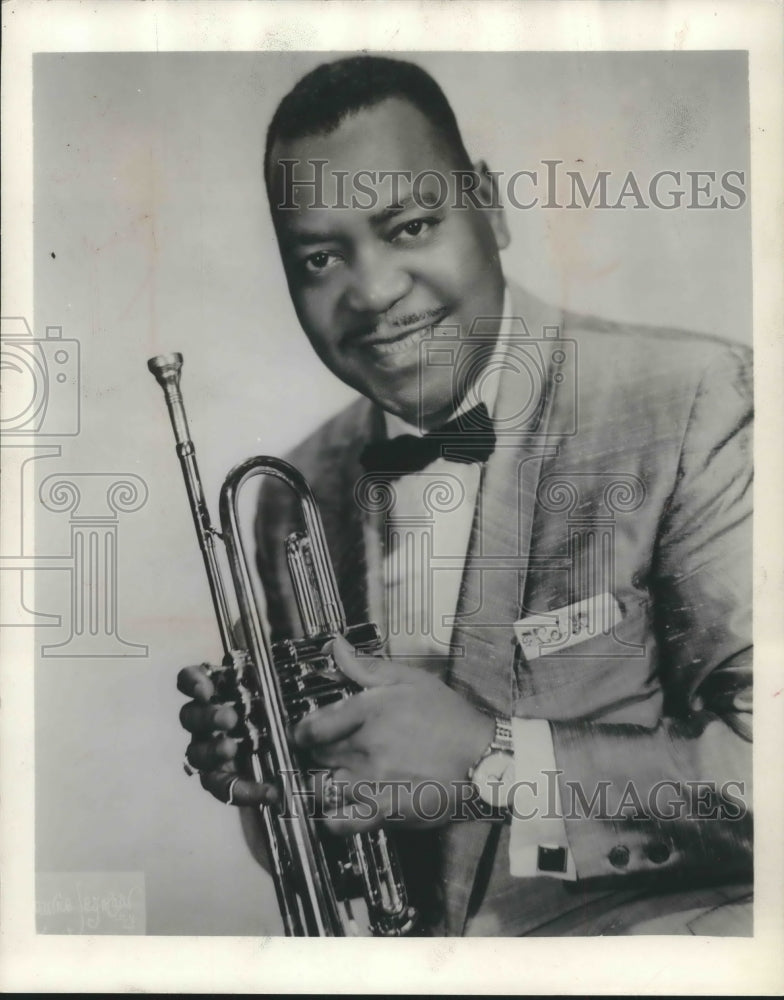 1962 Press Photo Jonah Jones with his trumpet to appear in World Fair of Music- Historic Images