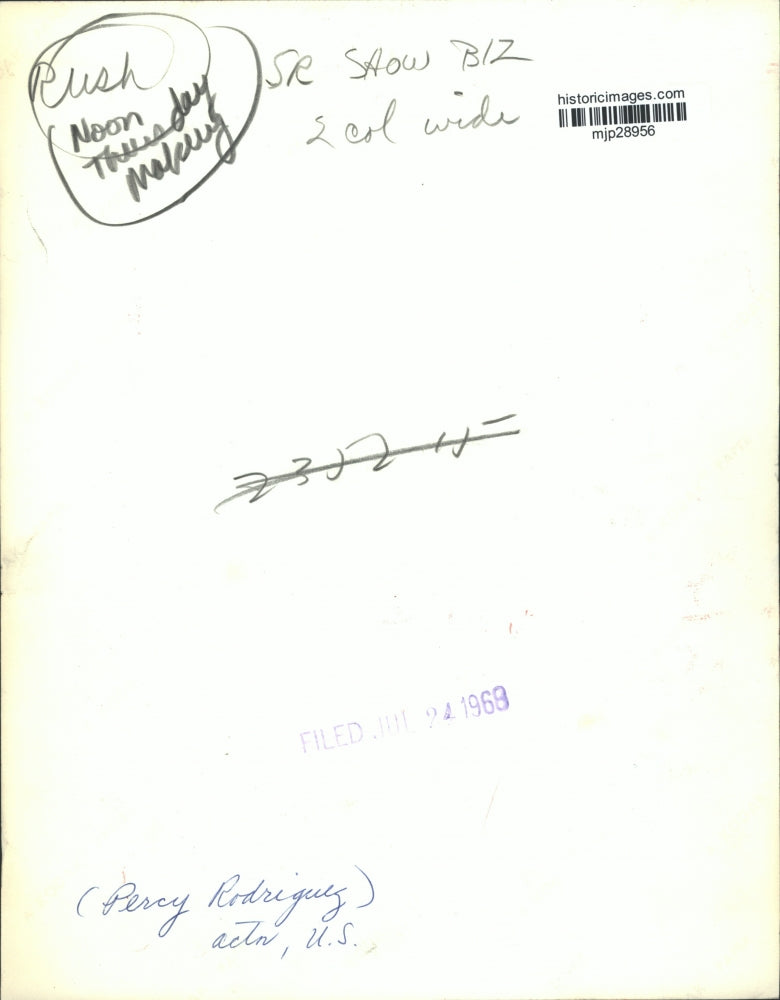 1968 Press Photo Actor Percy Rodriguez