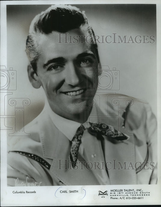 1967 Press Photo Country music star Carl Smith- Historic Images