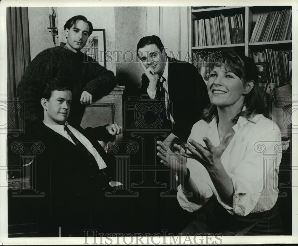 1987 Press Photo Cast Members of the Play &quot;Common Pursuit&quot; - mjp29615- Historic Images