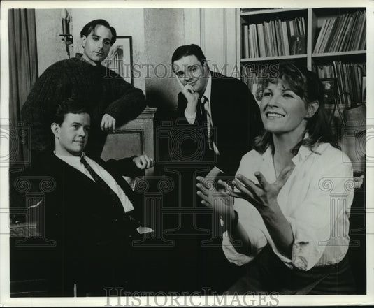1987 Press Photo Cast Members of the Play "Common Pursuit" - mjp29615- Historic Images