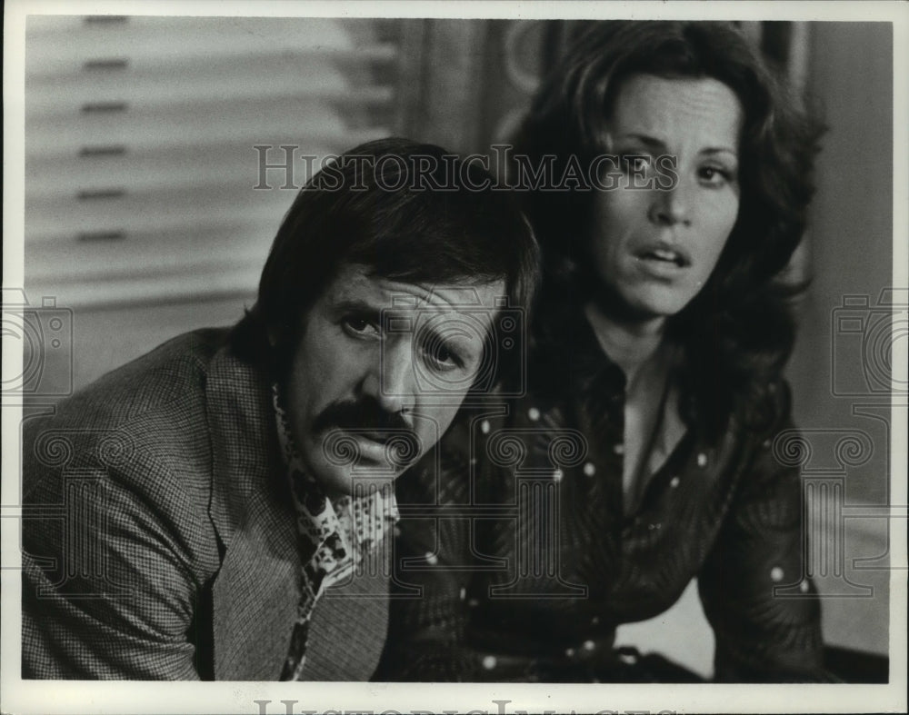 1973 Press Photo &quot;Blood Kin&quot; stars Sonny Bono and Suzanne Charney- Historic Images