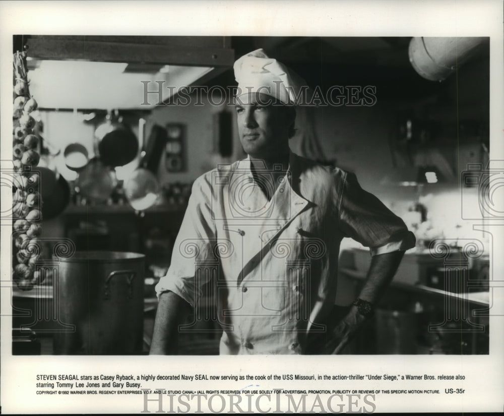 1992 Press Photo Steven Seagal in "Under Seige" - mjp29836- Historic Images