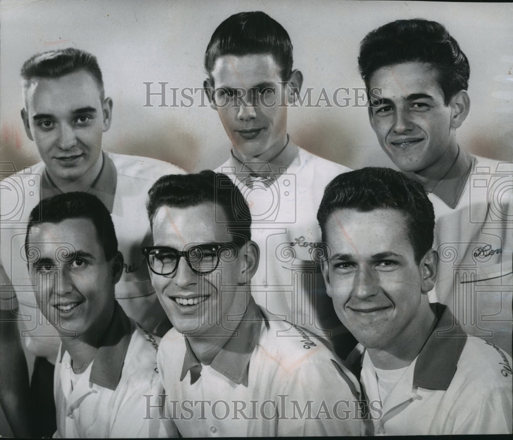 1963 Press Photo &quot;The Wauwatosa Arcade pinsters&quot; winners Junior bowling league.- Historic Images