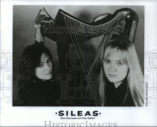 1991 Press Photo Sileas: Mary Macmaster & Patsy Seddon, harpists - mjp30073- Historic Images