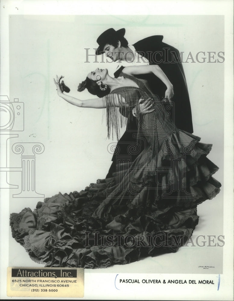 1982 Press Photo Spanish Dancers Pascual Olivera &amp; Angela Del Moral - mjp30520- Historic Images