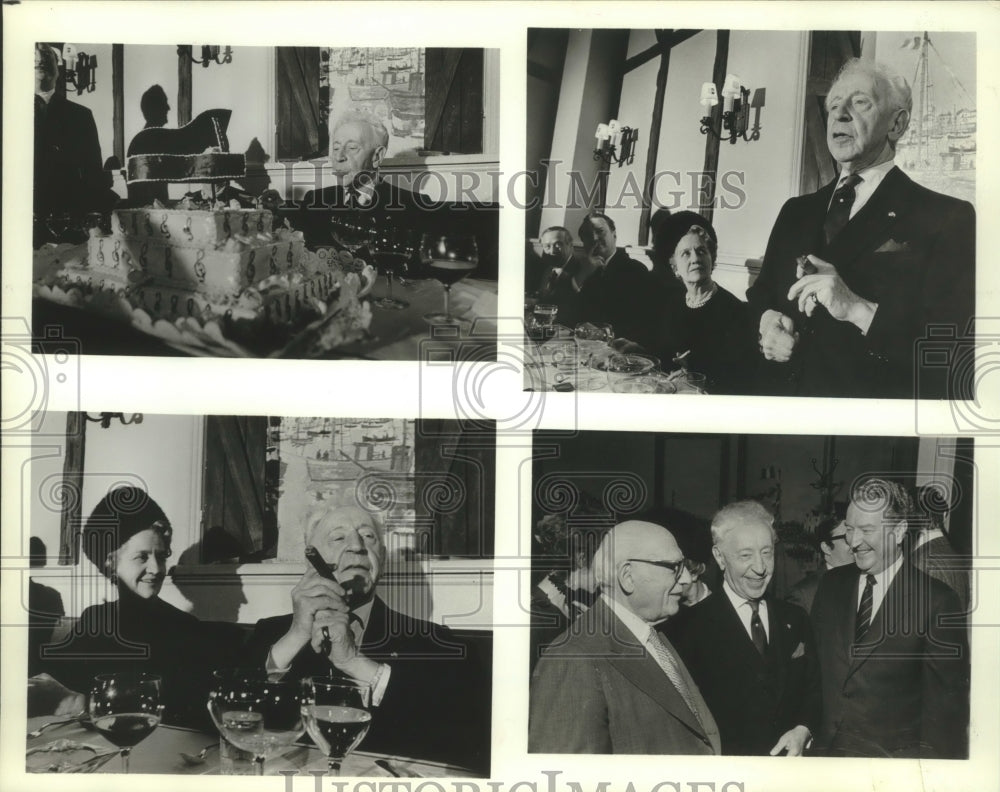 1971 Press Photo Arthur Rubinstein, Classical Pianist, Celebrating 84th Birthday- Historic Images