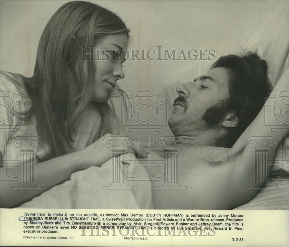 1980 Press Photo Dustin Hoffman&amp; Theresa Russell in &quot;Straight Time&quot; - mjp30620- Historic Images
